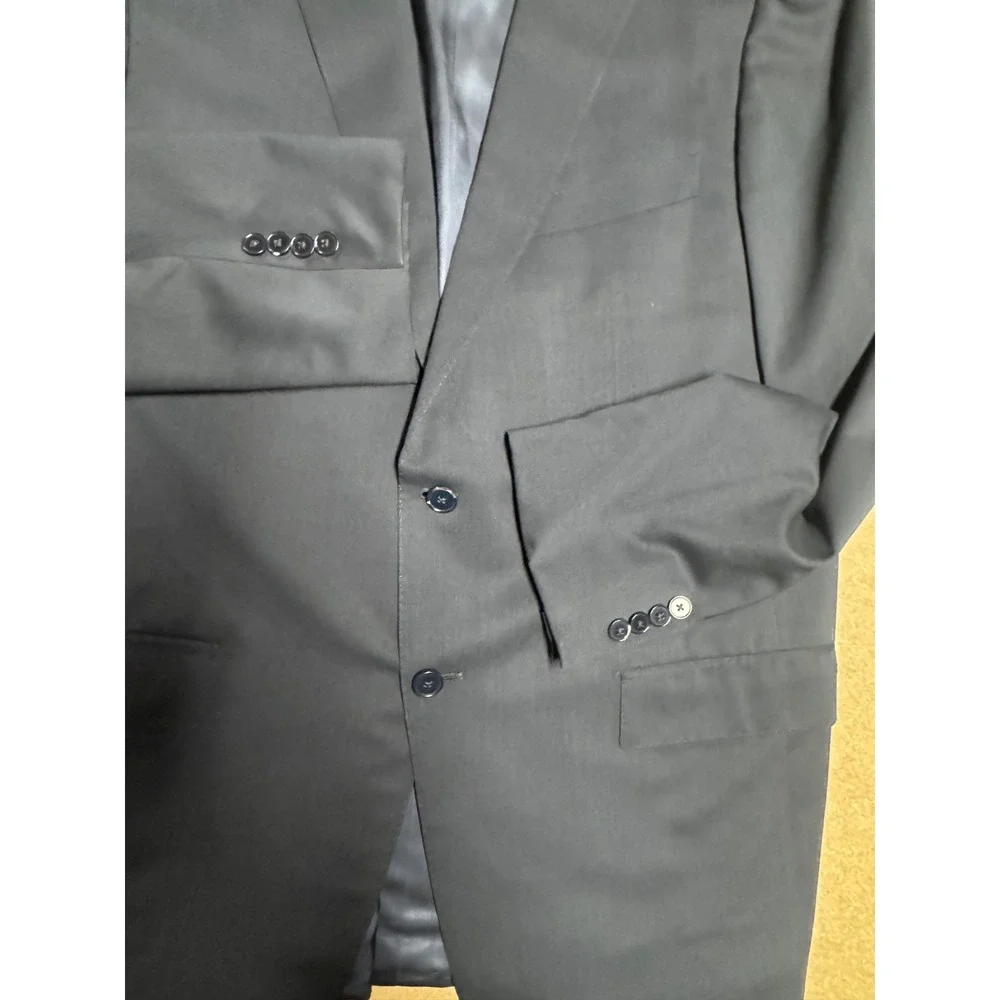 Ermenegildo Zegna Blazer Suit Jacket  Black‎ Made in Switzerland Size 56 L $500